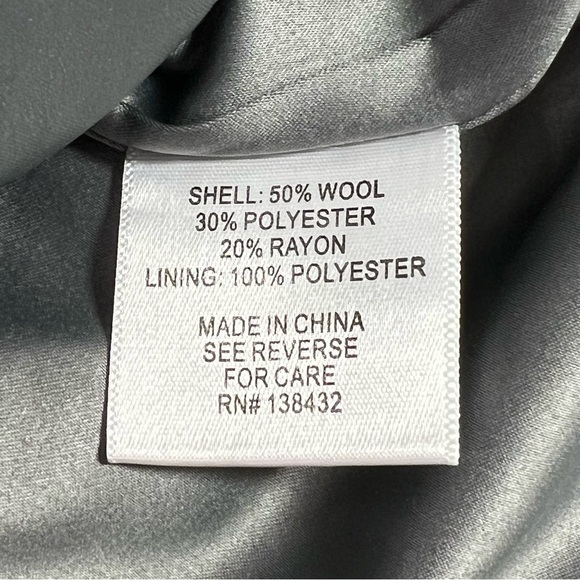 Modcloth Woman’s Gray Pocket Wool Blend Career Zip Closure Lined Y105 Size 8 - Picture 9 of 9